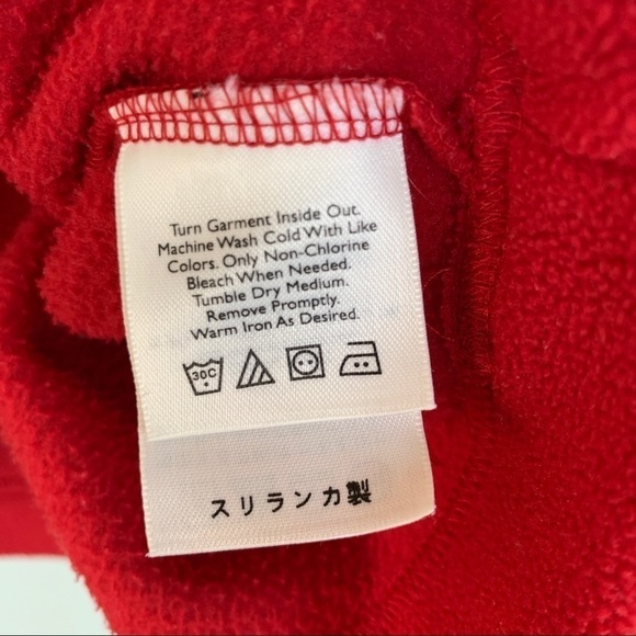 Eddie Bauer Red 1/4 Zip Fleece Size L - Picture 5 of 6